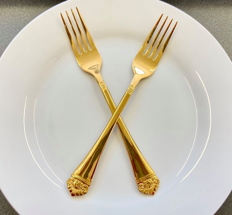 12 PC Flower Design Dinner Fork Set