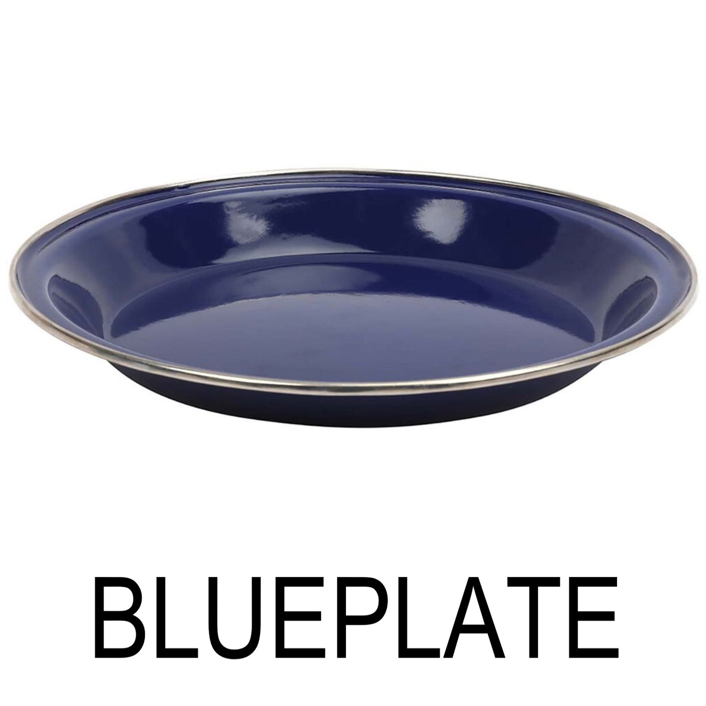 24cm Blue Enamel Dinner Plate