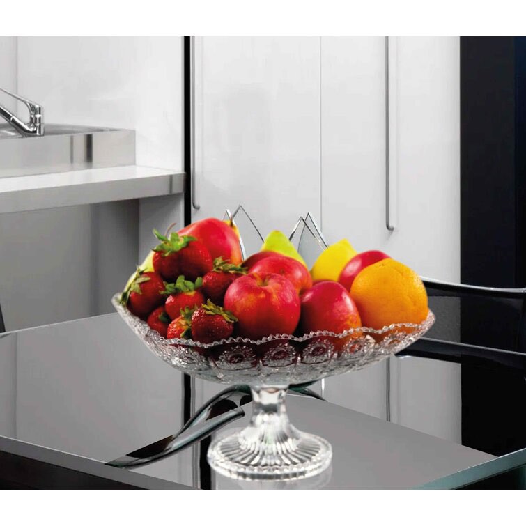 Elegant Square Glass Fruit Bowl