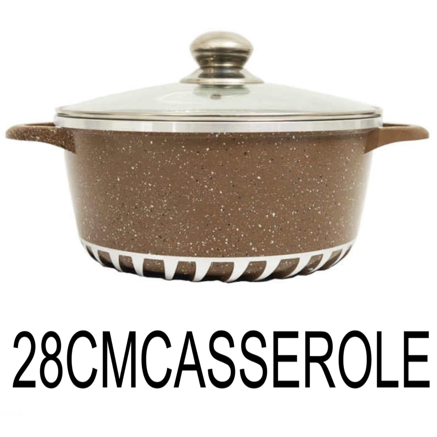 28cm Brown Granite Casserole