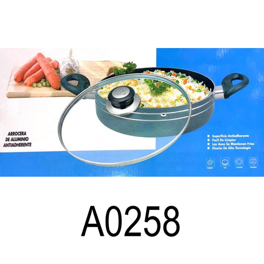 14" Aluminum Pot With Glass Lid