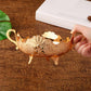 Gold Plated Metal Fruit Bowl