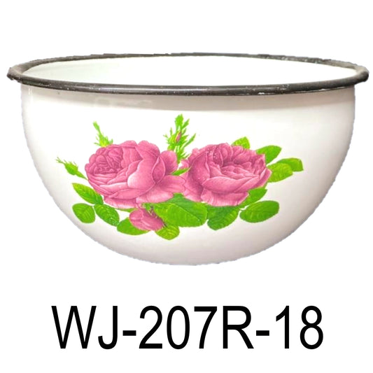 18cm Flower Soup Bowl Enamel