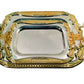 2 PC Royal Gold And Silver Tray