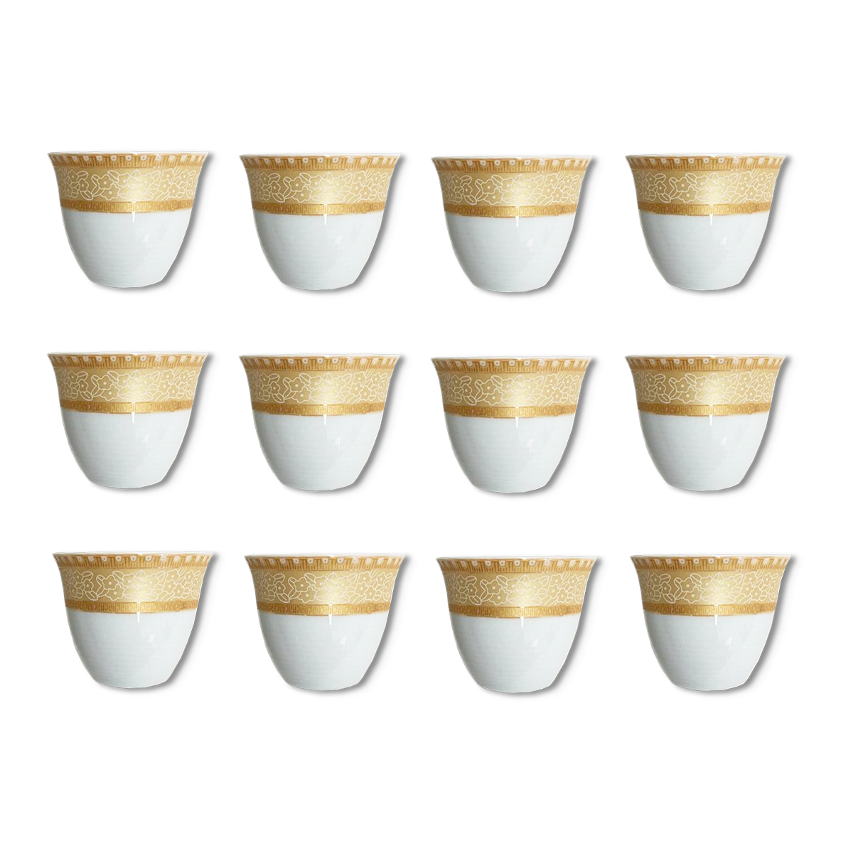 12 PC Royal Gold Tea Cup