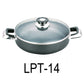 14" Low Pot Non Stick Heavy Gauge With Glass Lid