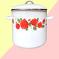 8 QT Rose Enamel Stock Pot with Lid