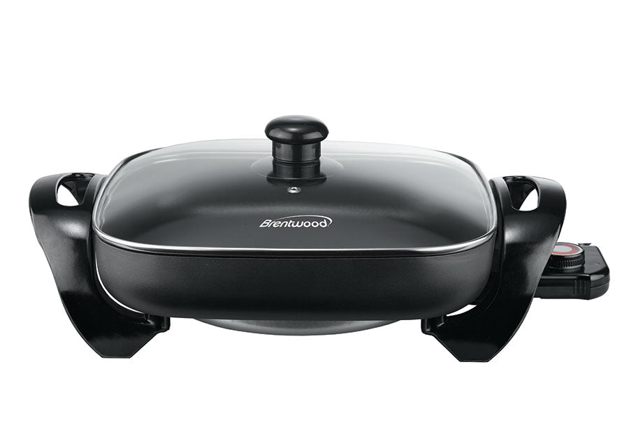 12" Non-Stick Electric Skillet with Glass Lid