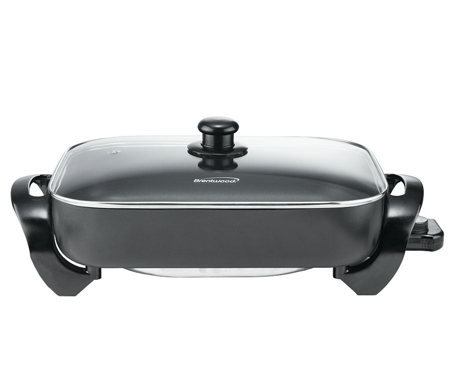 16" Brentwood Non-Stick Electric Skillet with Glass Lid
