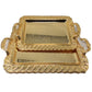 14" Single Small Luxurious Vintage Royal Gold Serving Tray