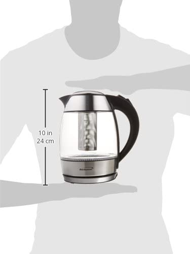 1.7L Cordless Glass Electric Kettle With Tea Infuser – R & B Import