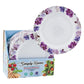 1 PC 20cm Purple Floral Simply Home Salad Plate