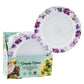 1 PC 28cm Purple Floral Simply Home Salad Plate