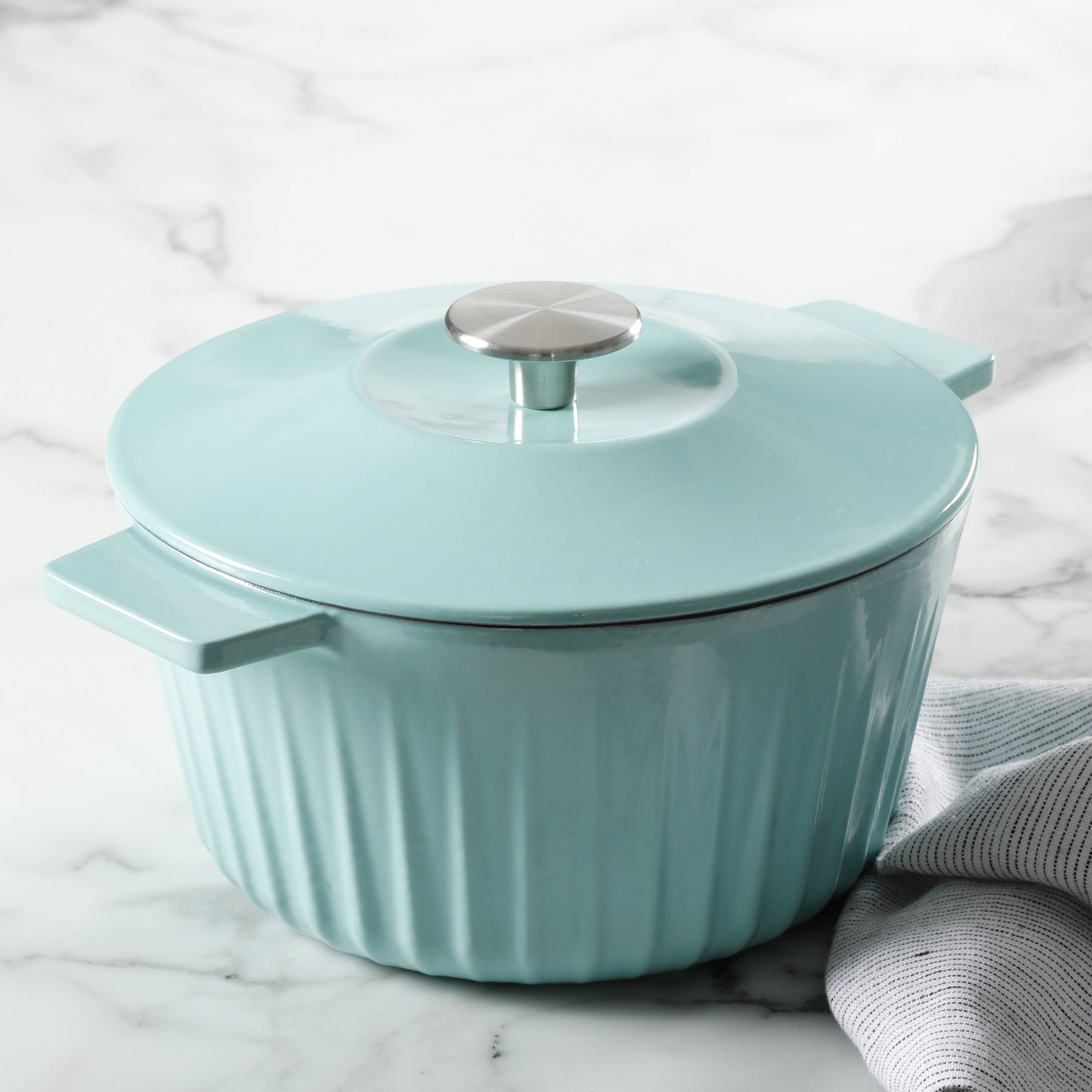 3 QT Martha Stewart Enameled Cast Iron Dutch Oven