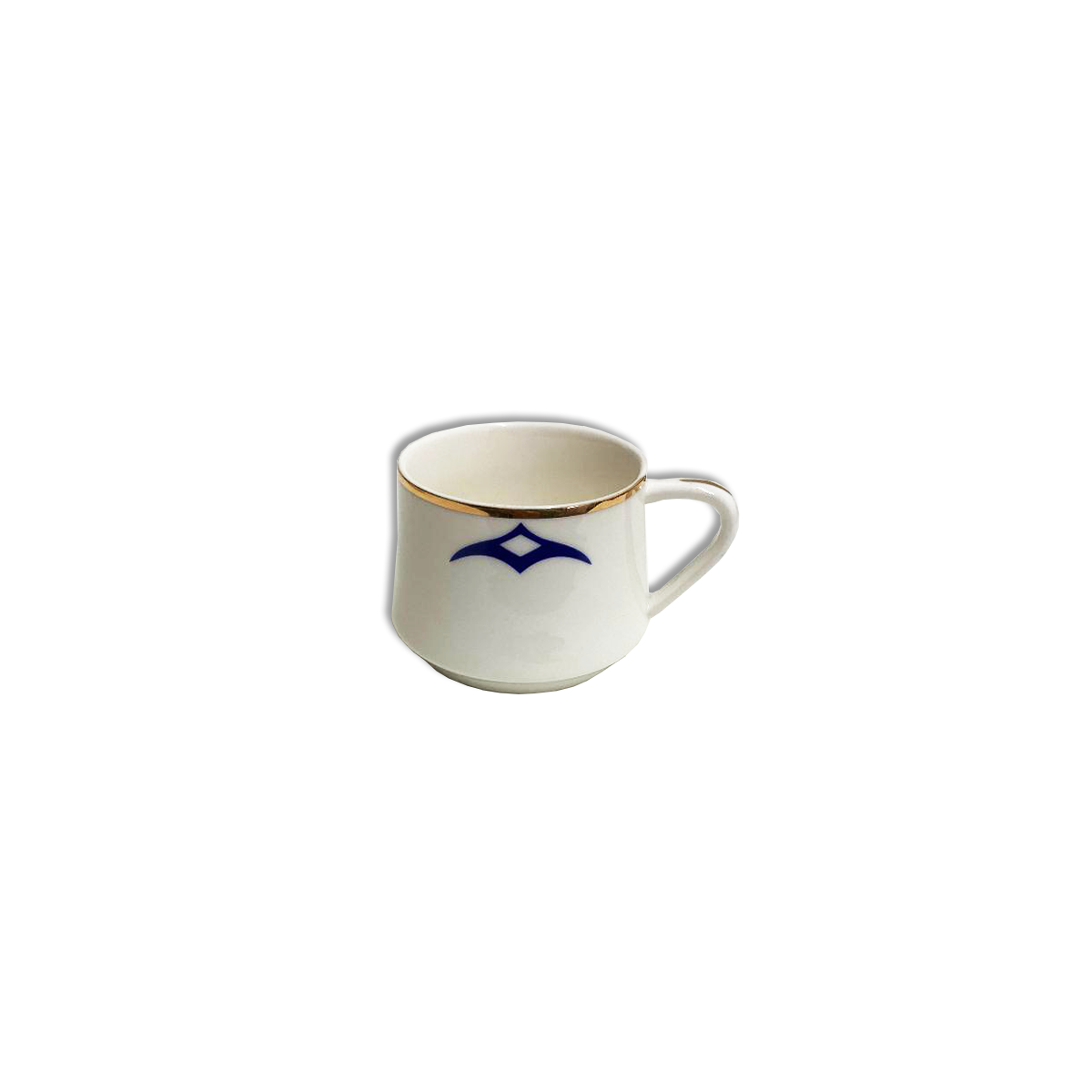 12 PC White & Blue Coffee Cup and Saucer