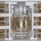 7 PC Gold Design Set with Glass Pitcher and Cups