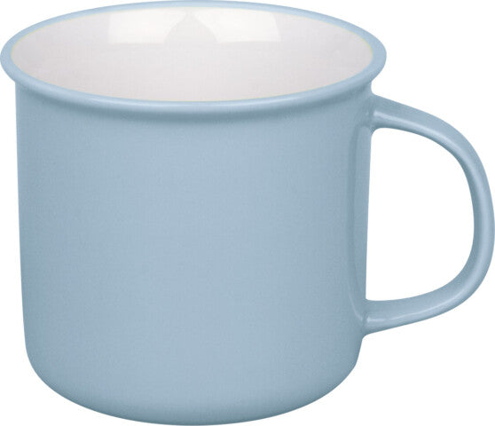 3 PC Baby Blue Enamel Coffee Mug Set