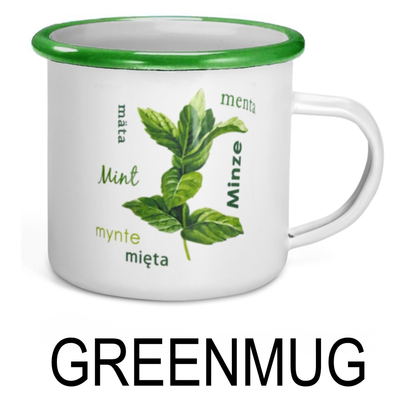 Green Enamel Coffee Mug