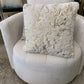 Golden Scattered Faux Fur Glow Fluffy Extra Soft Shimmery Foil Throw Pillow