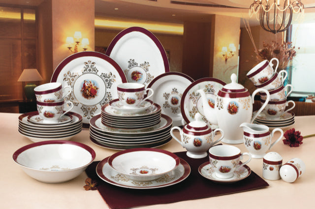 Luxury Royal ceramic Dinner Set Fine Bone China Tableset Dinner