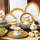 49 PC Golden Royal British Dinner Set