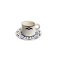 12 PC White & Blue Coffee Cup and Saucer