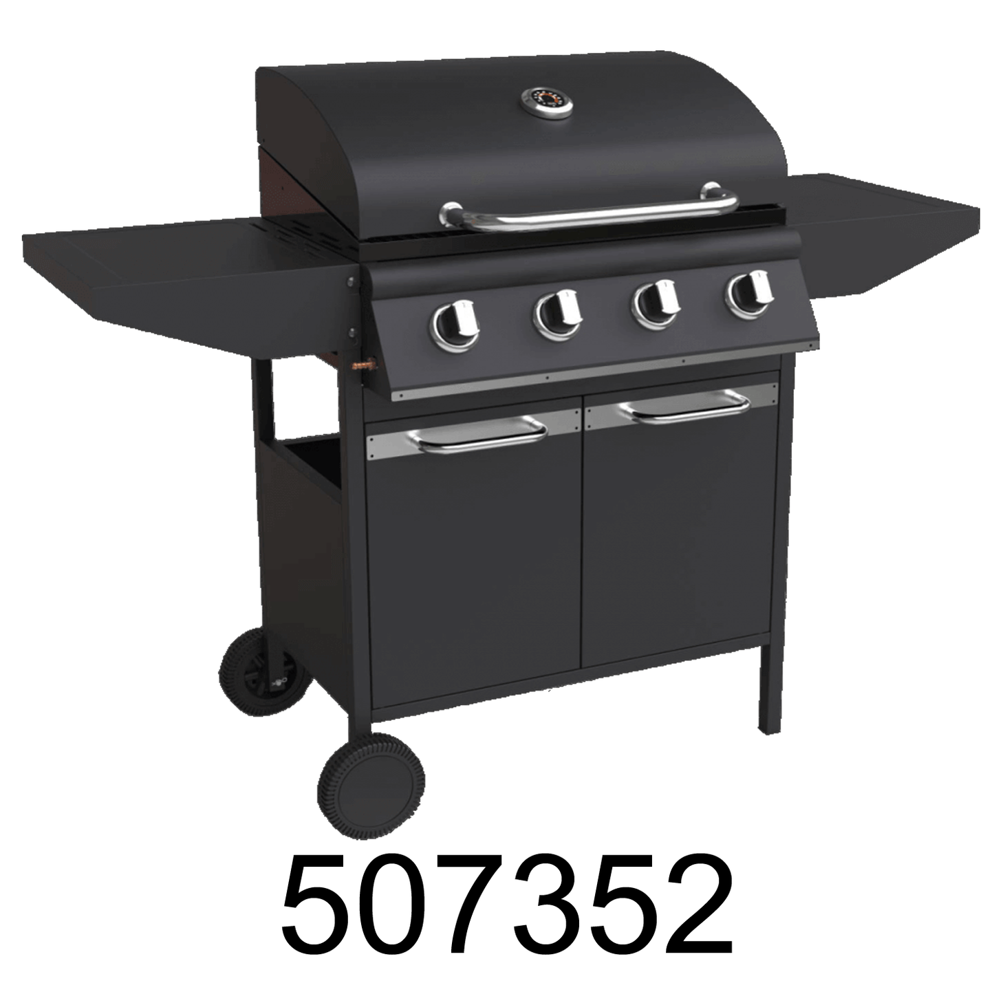 4 Burners BBQ Gas Grill- Charcoal Grill