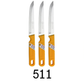3 PC Kiwi Stainless Steel Kitchen Knife - 511