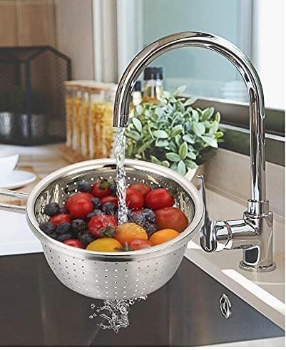 18cm Stainless Steel Colander with Long Handle