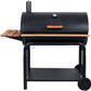 Premium BBQ Grill with Wooden Shelves- Charcoal Grill