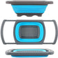 Blue Collapsible Silicone Colander