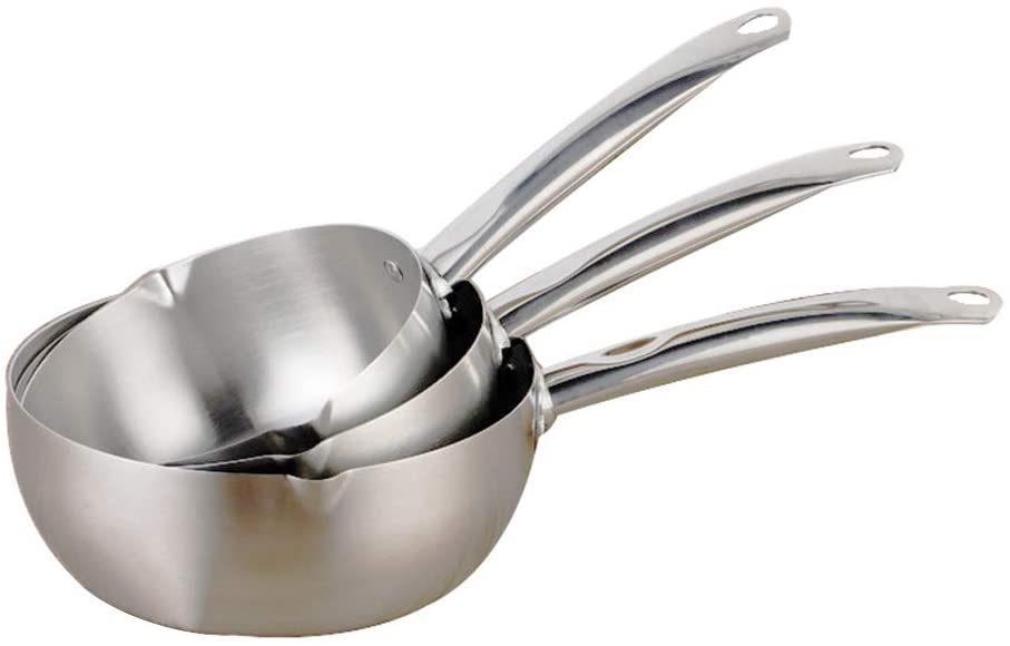 18cm Non-Stick Flat Bottom Saucepan With 2 Spouts (1 PC)