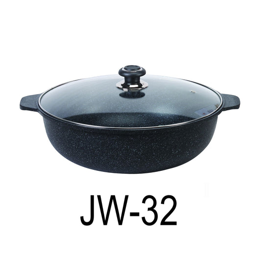 32cm Marble Stone Coating Jumbo Wok Pan