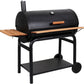 Premium BBQ Grill with Wooden Shelves- Charcoal Grill