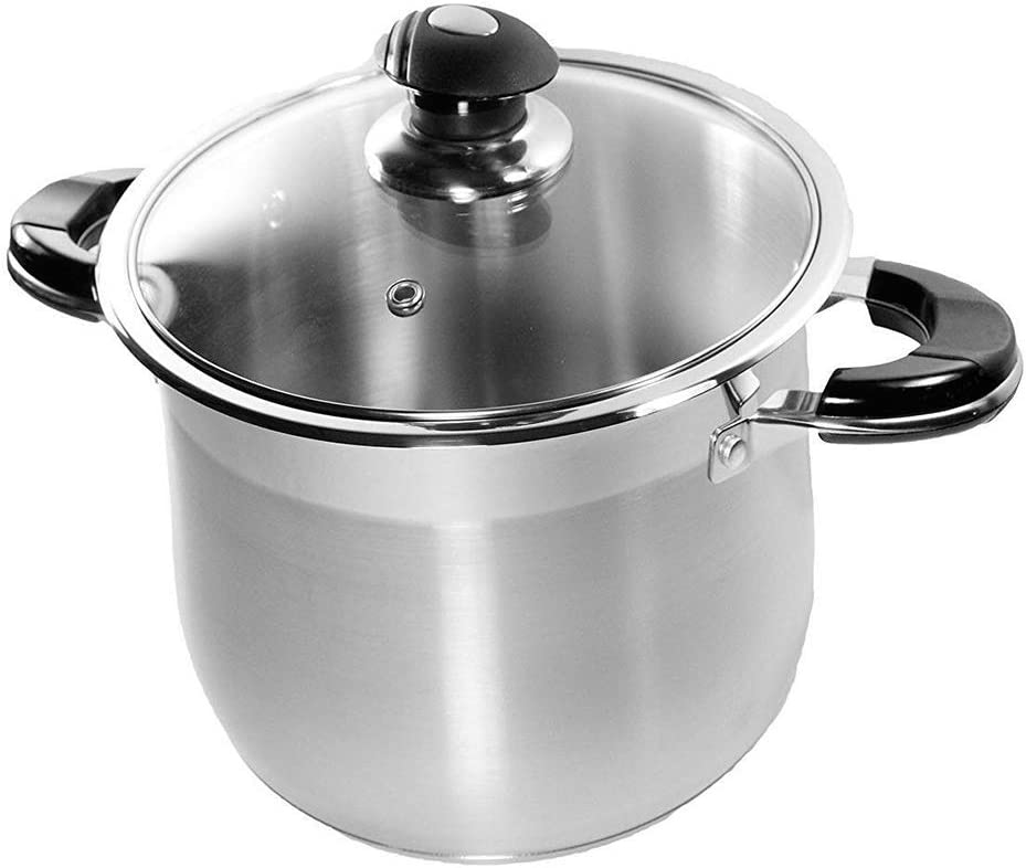 6 QT Stainless Steel 18/10 Induction Stock Pot (Free Gift 2 Spoons)