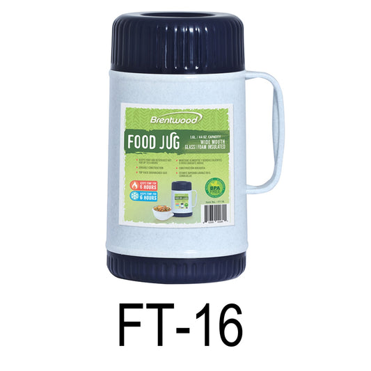 1.6L Blue Wide Mouth Food Jar