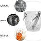 Glass Ice Bucket With Metal Tong & Handle