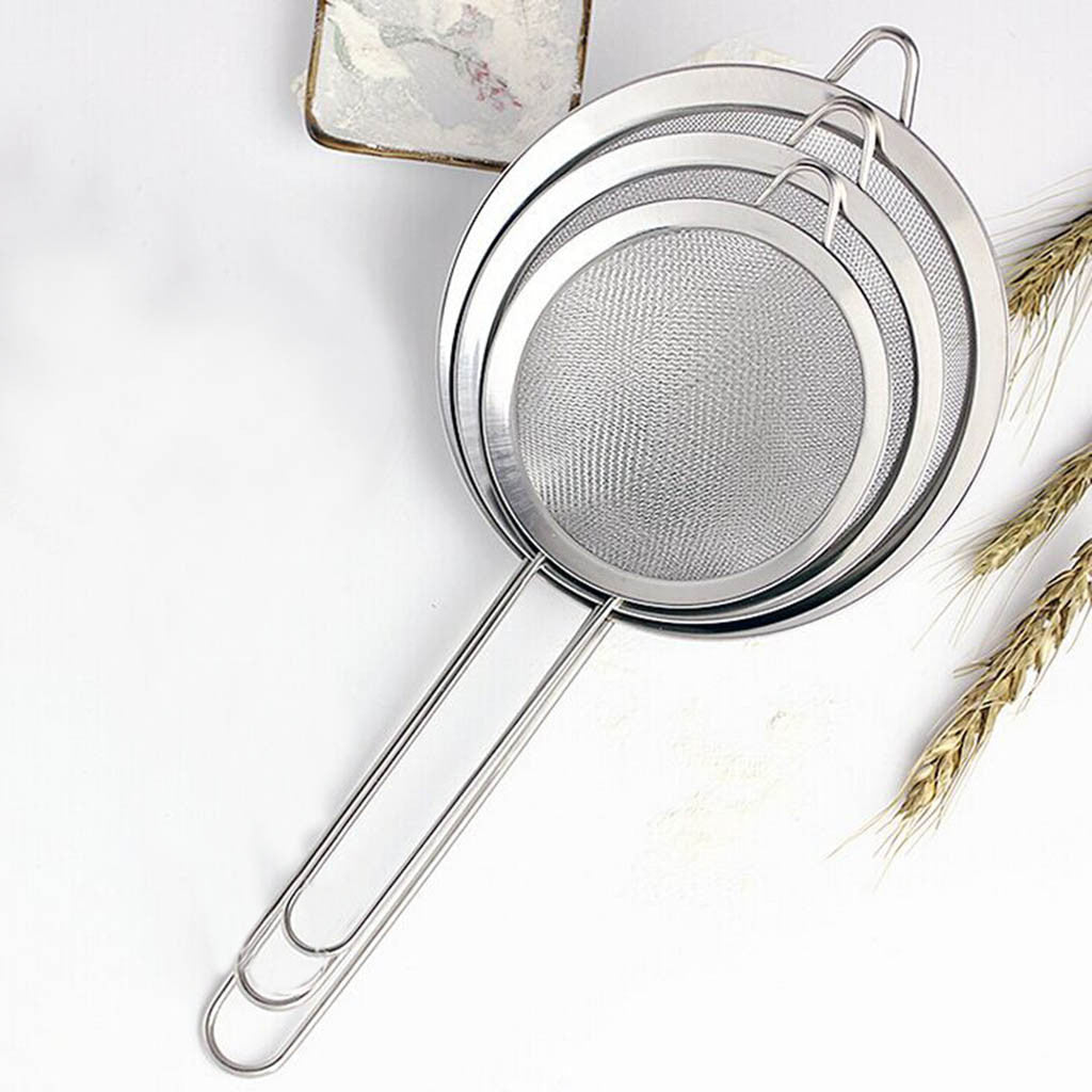 3PC Stainless Steel Stainer Set-LARGE