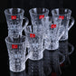 6 PC Blink Max Diamond Pattern Small Handle Cup