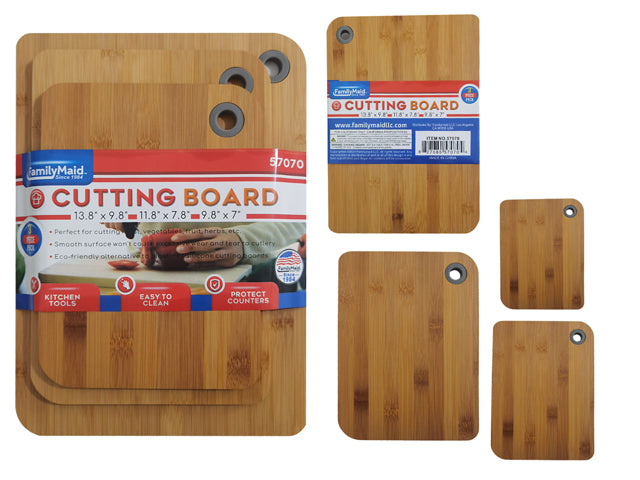 3 PC Bamboo Cutting Board Set