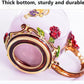 2 PC Red Rose Glass Tea Cup / Coffee Mugs