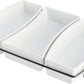 4 PC Gibson Stoneware Tidbit Dish Set with Metal Rack