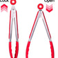 34cm Red Silicone Tongs