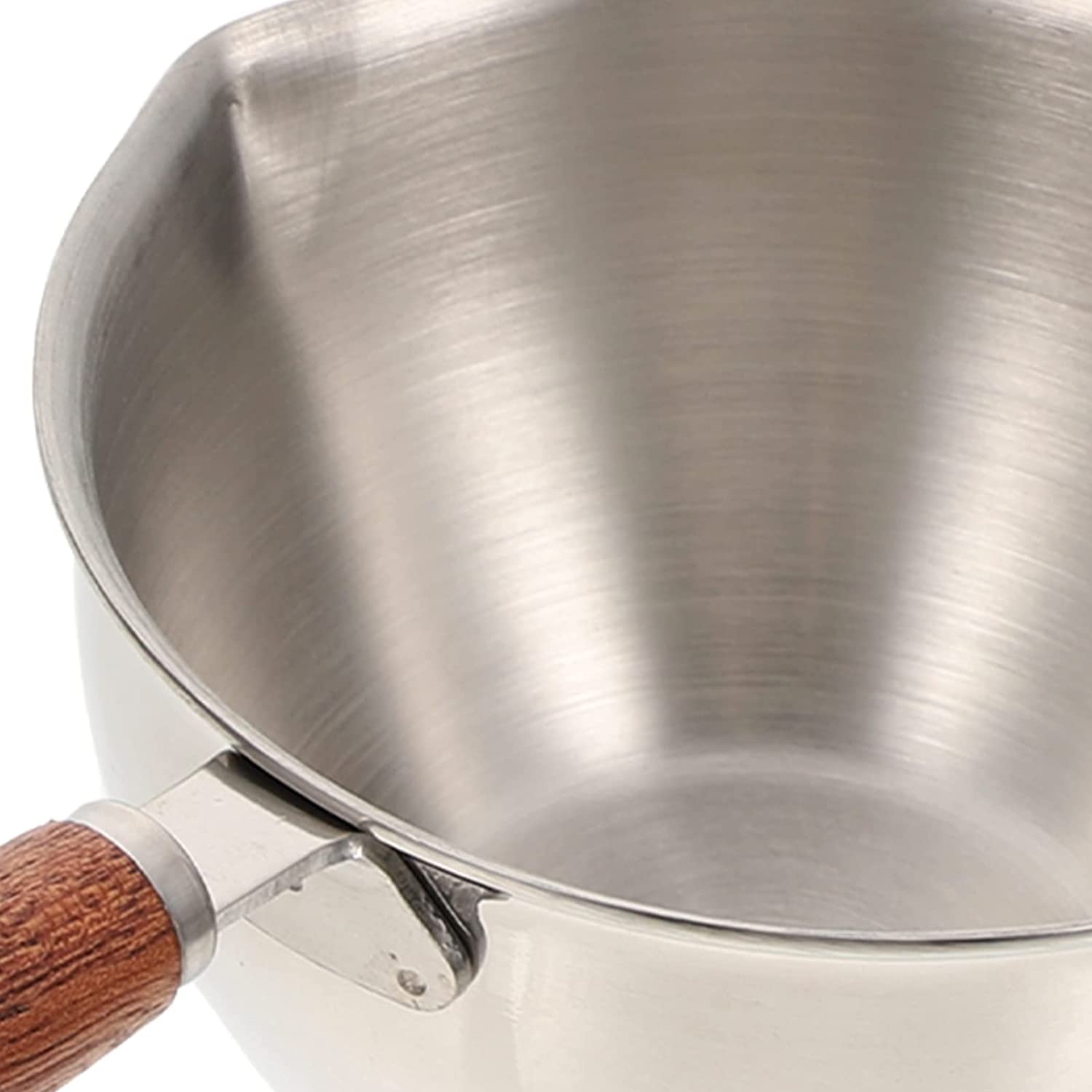 Wood Handle Oil Pot Small Milk Pot Stainless Steel Saucepan with Handle  Small Pouring Oil Pot