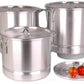 12 PC Tamales Aluminum Stock Pot Set With Steamer Rack