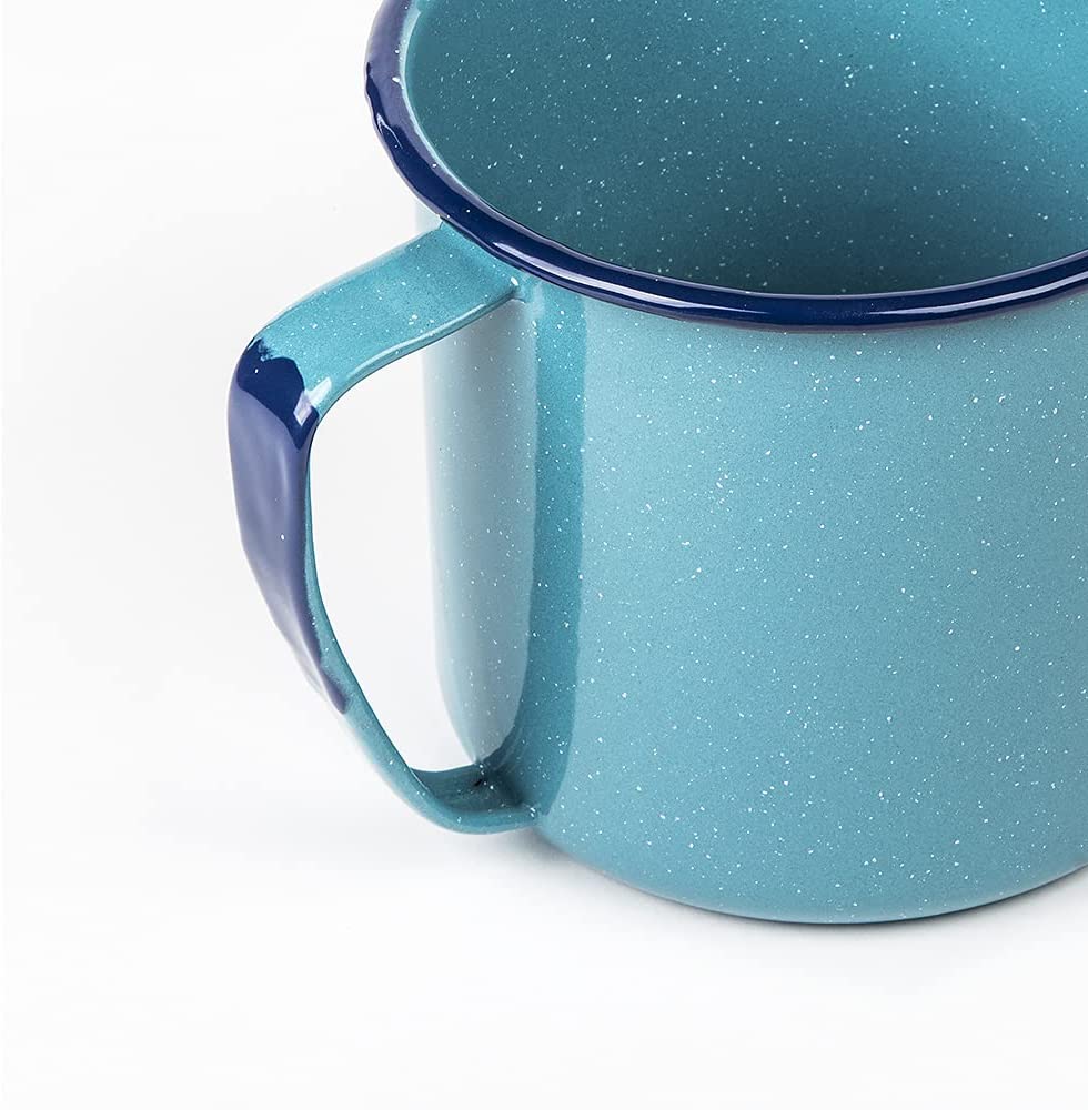 12oz Cinsa Enamel Turquoise Blue Mug