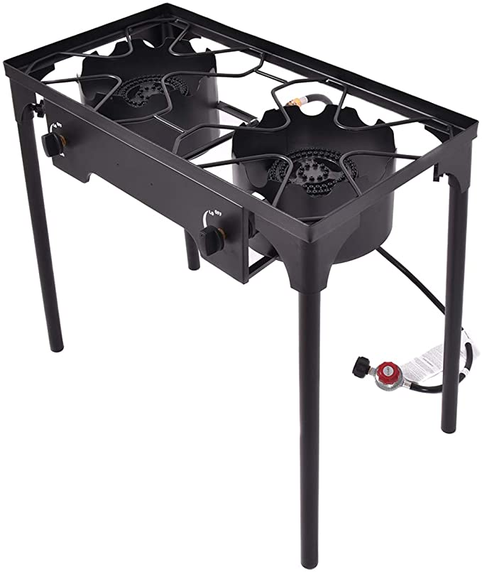 Outdoor Stove Propane Burners for Outdoor Cooking - 3 Burner Gas Burners  for Cooking Outdoor Propane Stove, High Pressure Burner Camp Stove, Patio