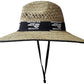 Black Hecho EN Mexico Print Straw Hat / Sun Hat / Wide Brim Summer Lifeguard / Beach Outdoor Travel Hat