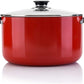 16 PC Red Non-stick Aluminum Cookware Set