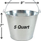5 QT Galvanized Pail Beer Bucket